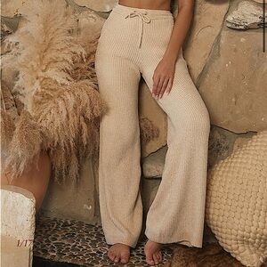 House of CB Cream Wide Leg Pants